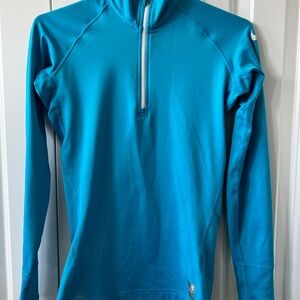 Vibrant Blue Quarter-Zip Pullover